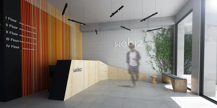 Webiz — საოფისე ინტერიერი — ვიზუალიზაციები