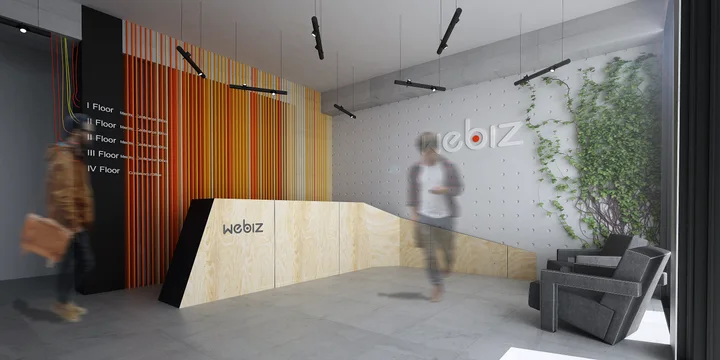 Webiz — საოფისე ინტერიერი — ვიზუალიზაციები