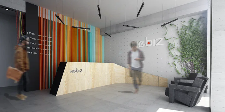 Webiz — საოფისე ინტერიერი — ვიზუალიზაციები